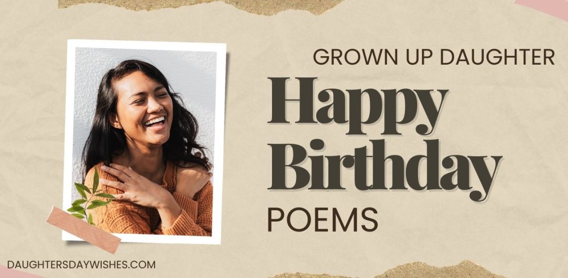 Happy Birthday Poems Grown up Daughter